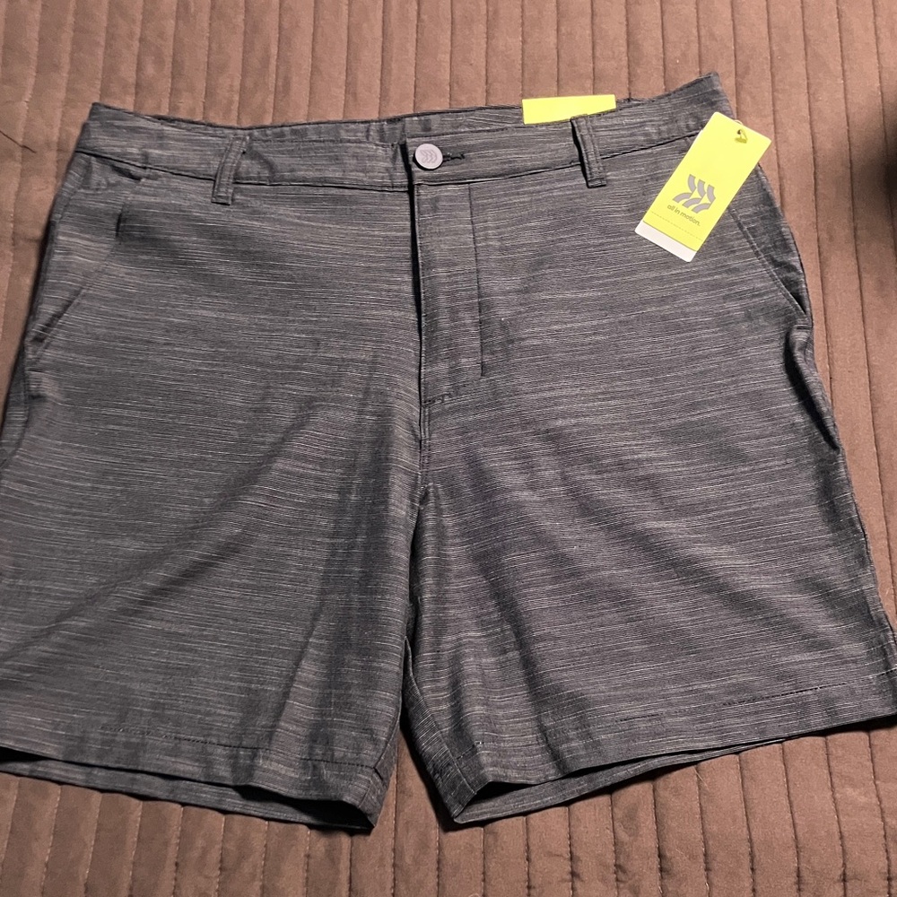 PGA Tour Men's Charcoal Flat Front Shorts